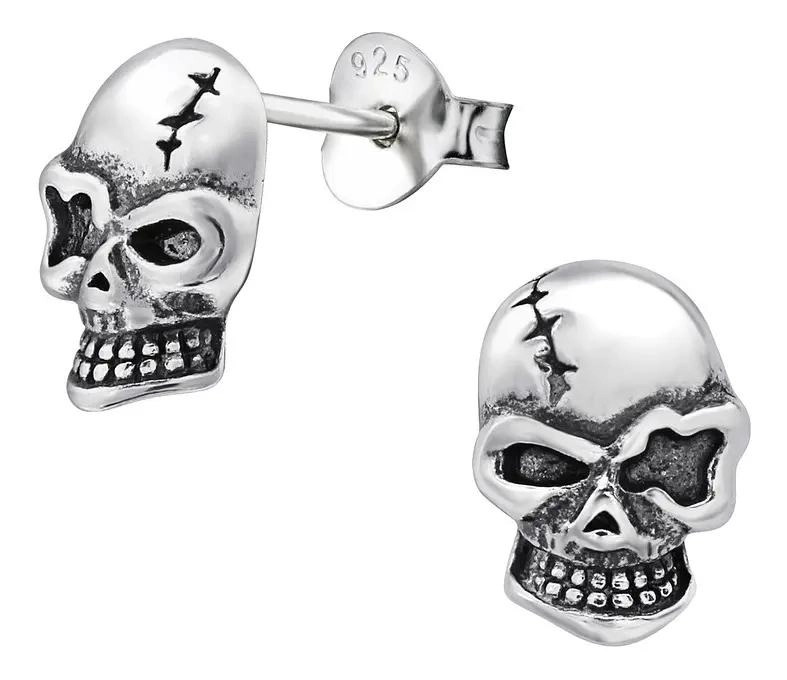 AROS DE CALAVERA EN PLATA FINA 925 PARA HOMBRE Y MUJER - 1