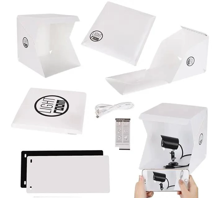 ESTUDIO FOTOGRAFICO PORTATIL CON LUZ LED Y FONDOS INTERCAMBIABLES - 5