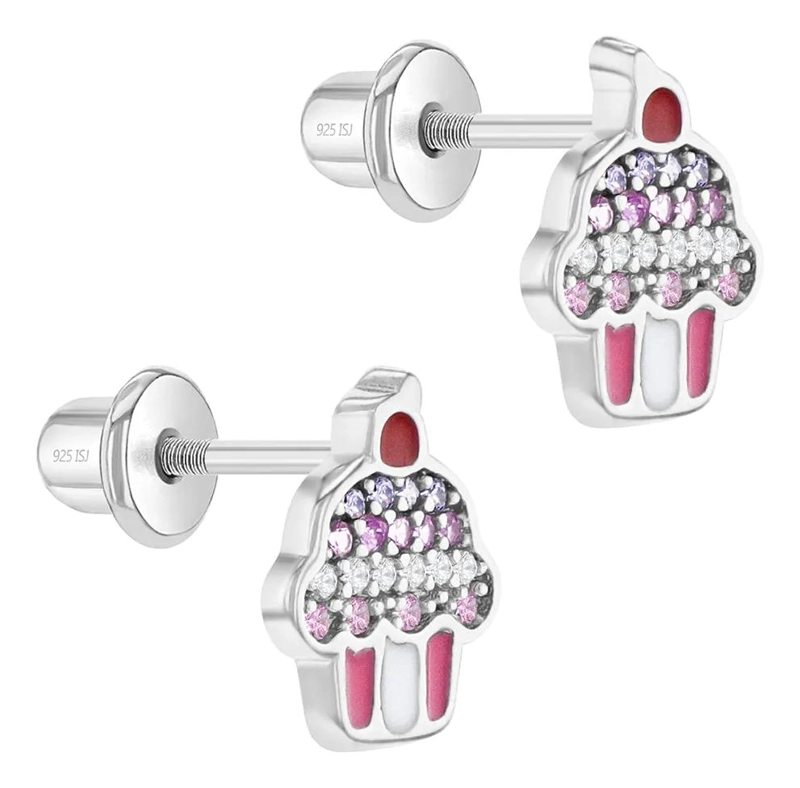AROS DE CUPCAKE COLORIDOS CON CIRCONITAS PARA NIÑAS - 2