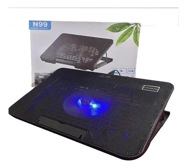 MESA ENFRIADORA PARA NOTEBOOK CON VENTILADORES Y LUZ LED - 2