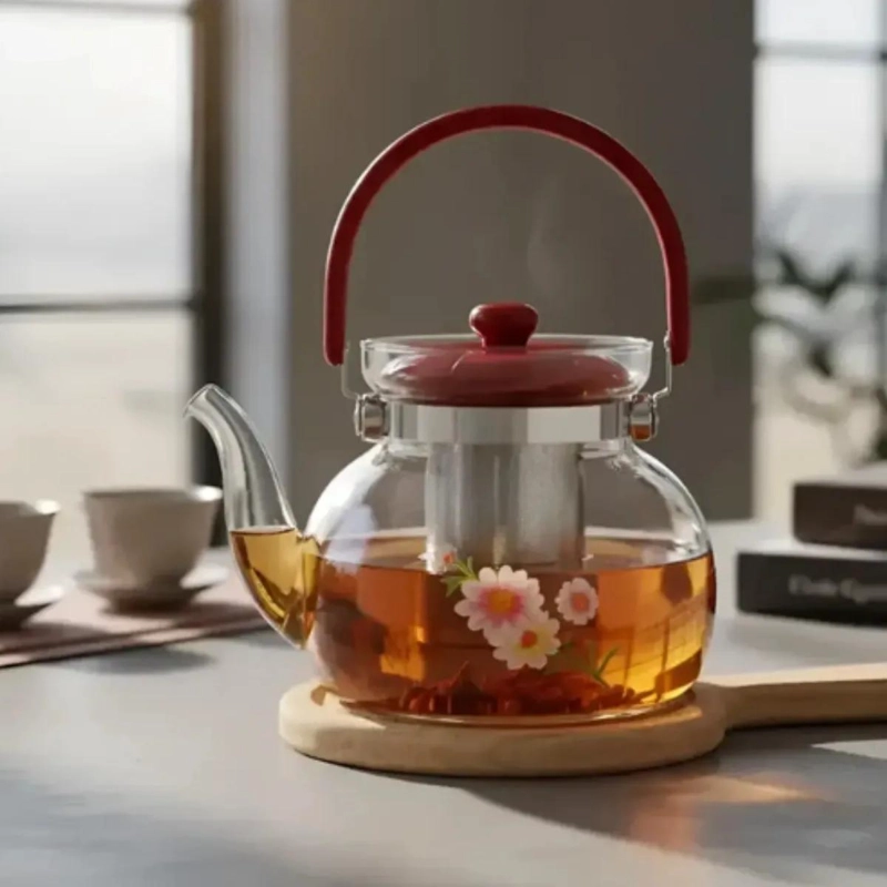 TETERA DE VIDRIO CON INFUSOR DE 900 ML PARA PREPARAR INFUSIONES - 1
