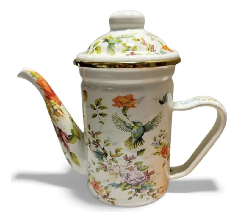 TETERA ENLOZADA DE 600 ML CON INFUSOR DE ACERO INOXIDABLE - 2