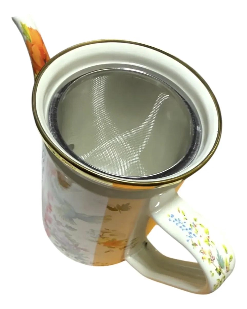 TETERA ENLOZADA DE 600 ML CON INFUSOR DE ACERO INOXIDABLE - 4
