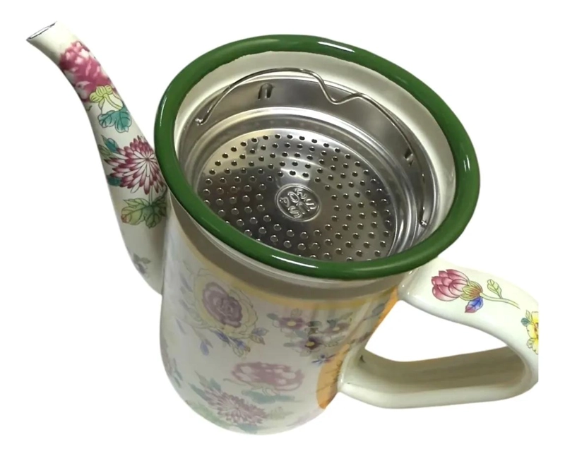 TETERA ENLOZADA DE 600 ML CON INFUSOR DE ACERO INOXIDABLE - 6