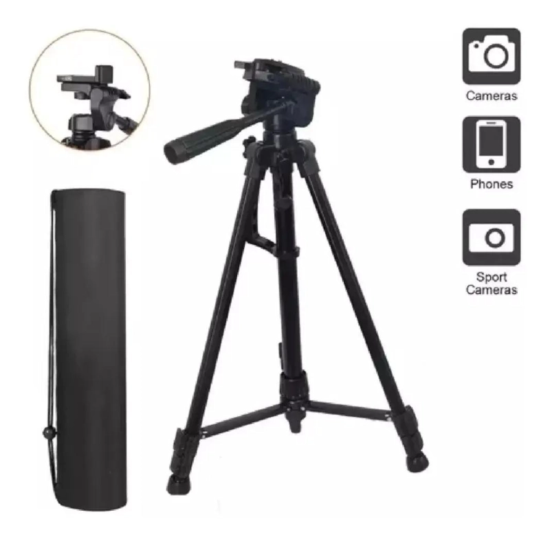 TRIPODE PROFESIONAL PARA CAMARAS Y CELULARES DE 1.40M - 1