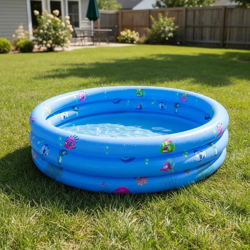 PISCINA INFLABLE CIRCULAR DE TRES ANILLOS PARA NIÑOS - 2