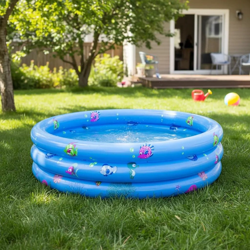 PISCINA INFLABLE CIRCULAR DE TRES ANILLOS PARA NIÑOS - 3