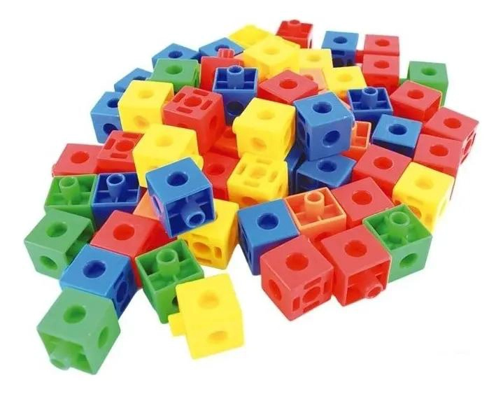 SET DE 130 CUBOS CONECTORES PARA CONSTRUCCION Y APRENDIZAJE - 1