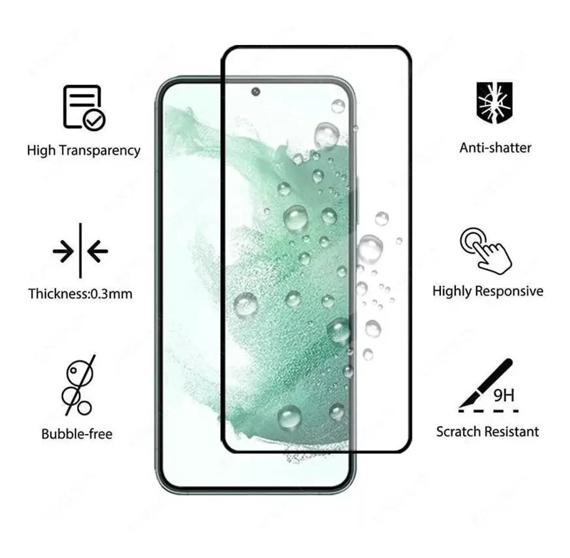 LAMINA DE VIDRIO TEMPLADO PARA PROTECCION DE PANTALLA GALAXY S22 PLUS - 5