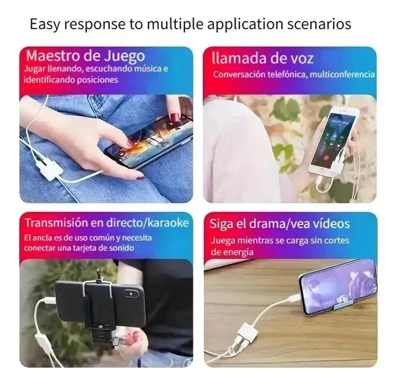 ADAPTADOR DE AUDIO TIPO C A 3.5 MM PARA CARGA Y AUDIO - 8