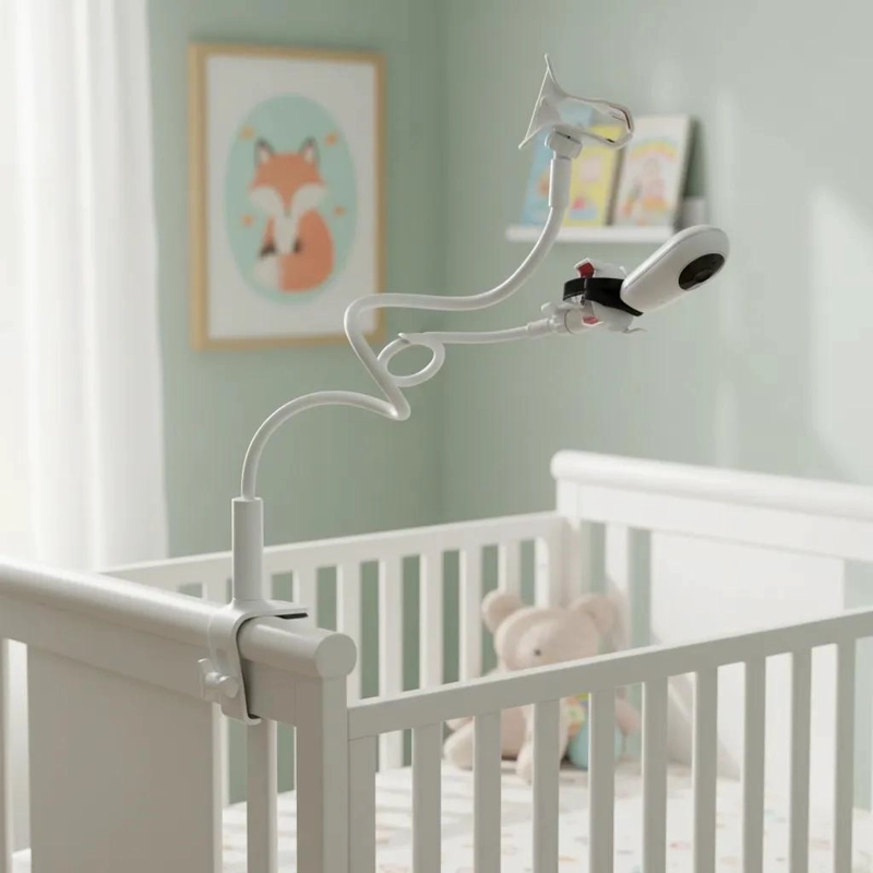 SOPORTE AJUSTABLE UNIVERSAL PARA MONITOR Y CAMARA DE BEBE - 9