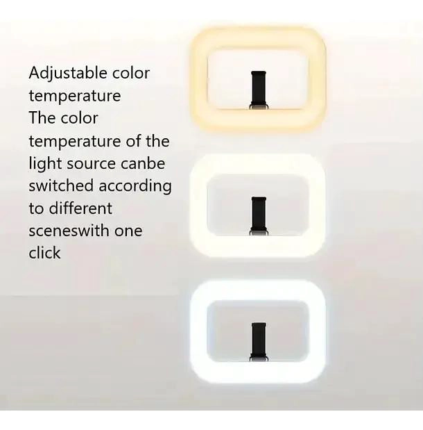 ARO DE LUZ LED PORTATIL CON SOPORTE PARA MOVIL Y 240 LEDS - 4