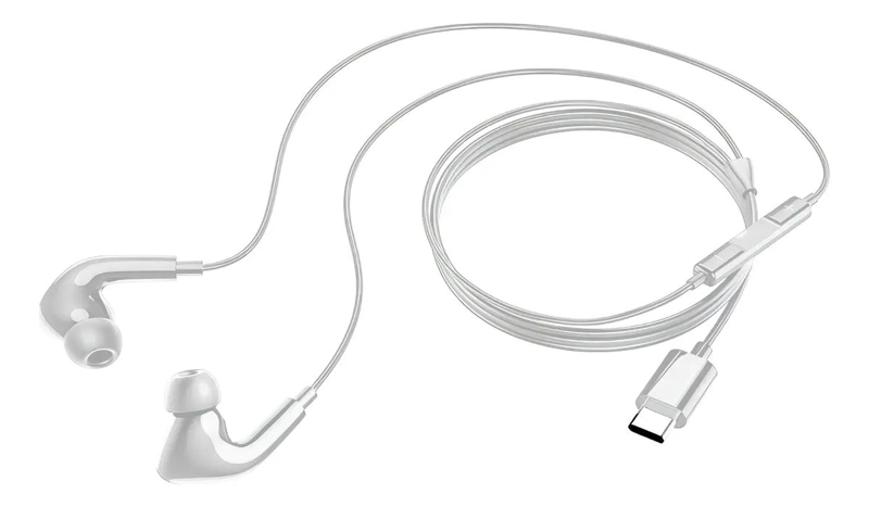 AUDIFONOS IN-EAR USB TIPO C PARA ANDROID COLOR BLANCO - 2