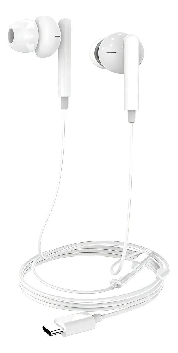 AUDIFONOS IN-EAR USB TIPO C PARA ANDROID COLOR BLANCO - 4