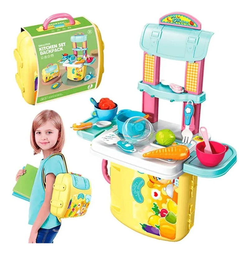 SET DE COCINA MINI CHEF CON MOCHILA Y 30 ACCESORIOS - 1