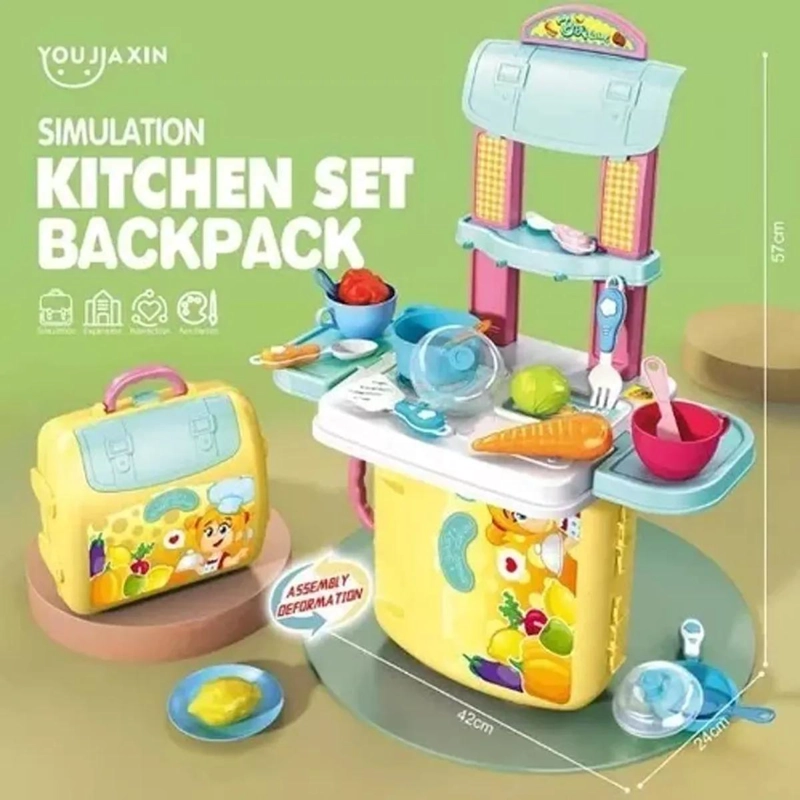 SET DE COCINA MINI CHEF CON MOCHILA Y 30 ACCESORIOS - 3