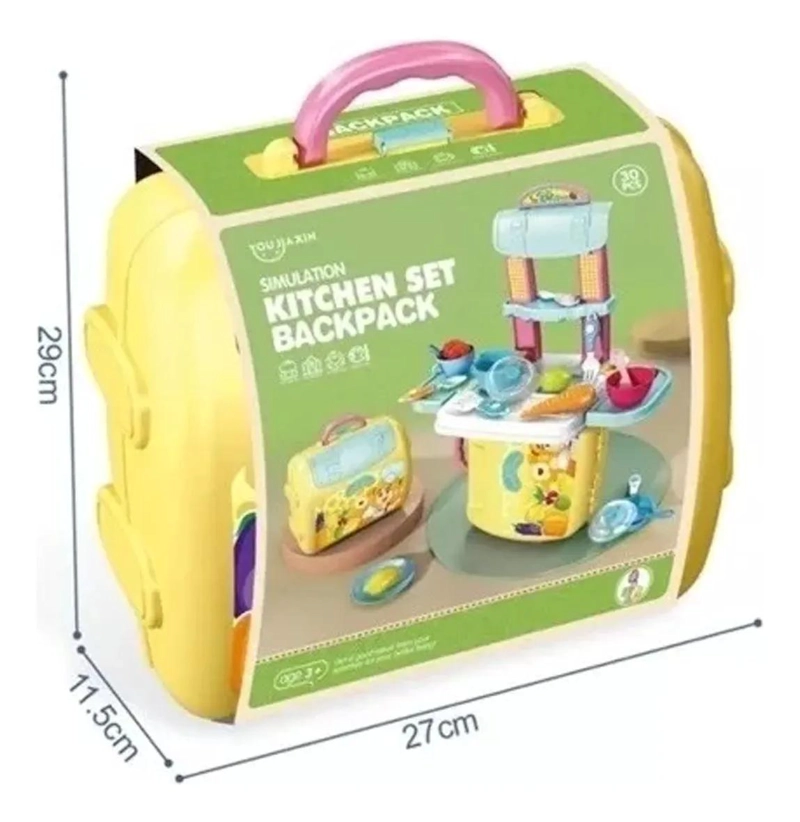 SET DE COCINA MINI CHEF CON MOCHILA Y 30 ACCESORIOS - 5