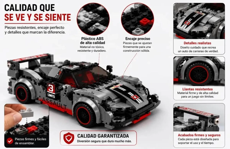 SET DE CONSTRUCCION AUTO DEPORTIVO Y ROBOTS 363 PIEZAS - 2
