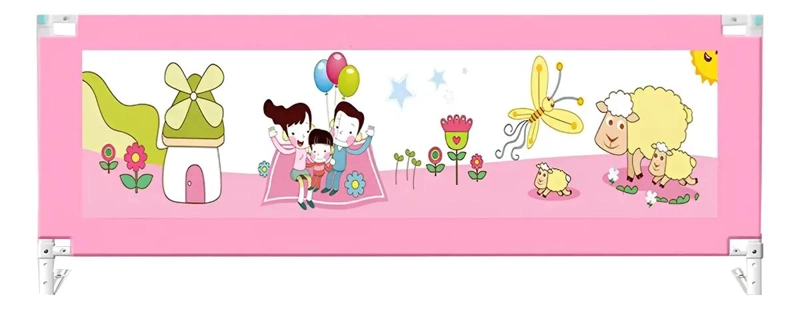 BARANDA DE CAMA PLEGABLE PARA BEBE S 150 CM CON MALLA REFORZADA - 1