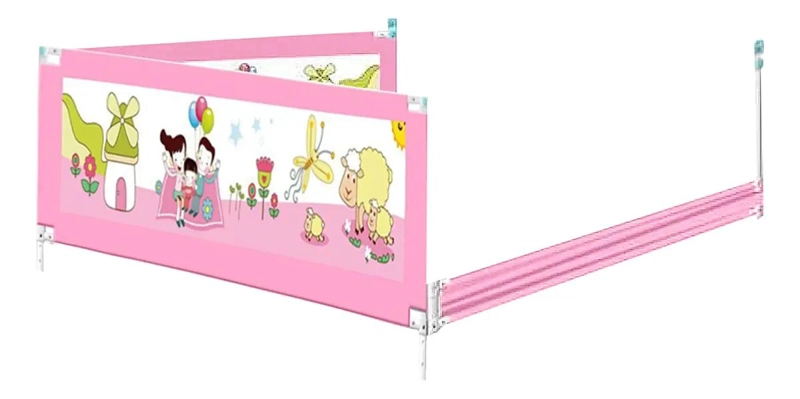 BARANDA DE CAMA PLEGABLE PARA BEBE S 150 CM CON MALLA REFORZADA - 8