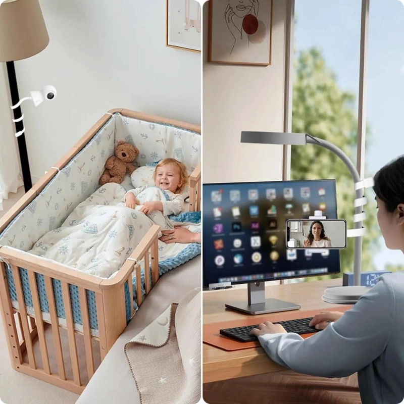 SOPORTE AJUSTABLE UNIVERSAL PARA MONITOR Y CAMARA DE BEBE - 10