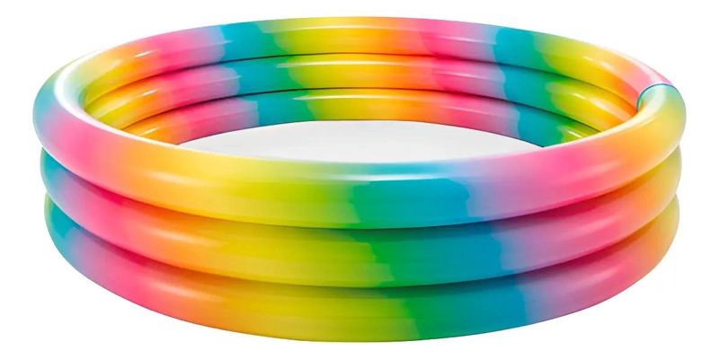 PISCINA INFLABLE REDONDA PARA NIÑOS CON DISEÑO COLORIDO - 2