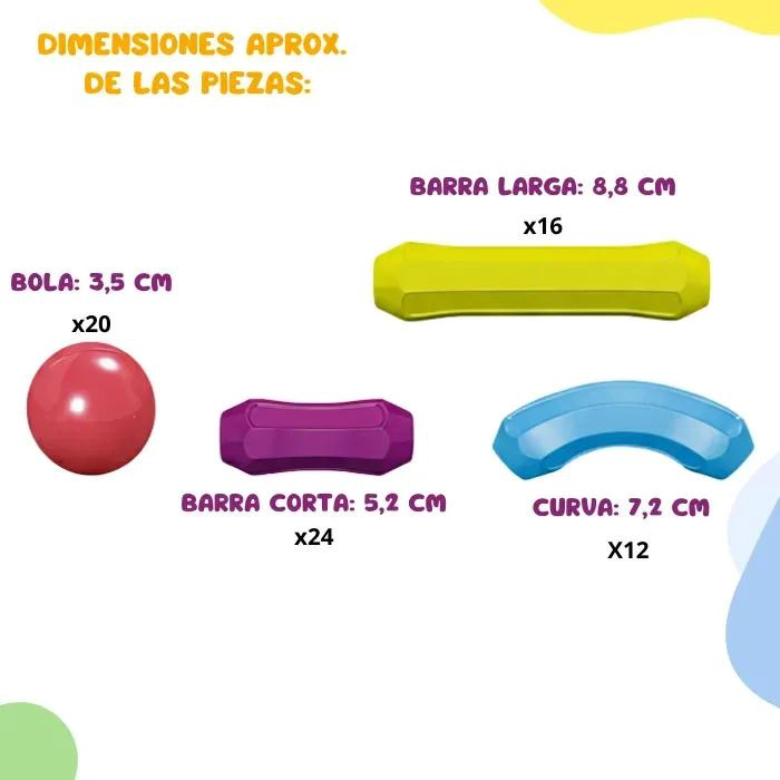 SET DE 72 BLOQUES MAGNE TICOS PARA CONSTRUCCION INFANTIL - 4