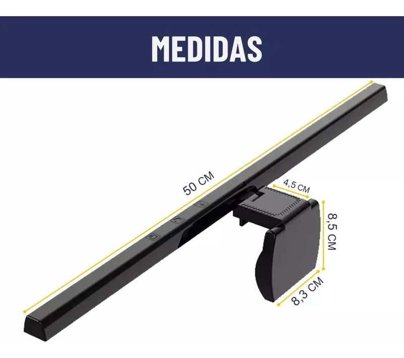 LUZ LED REGULABLE PARA MONITOR CON CLIP Y PROTECCION OCULAR - 7