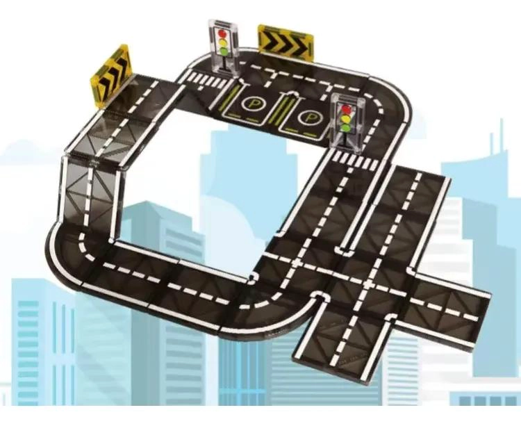 BLOQUES MAGNE TICOS DE CONSTRUCCION PARA PISTAS URBANAS 28 PIEZAS - 1