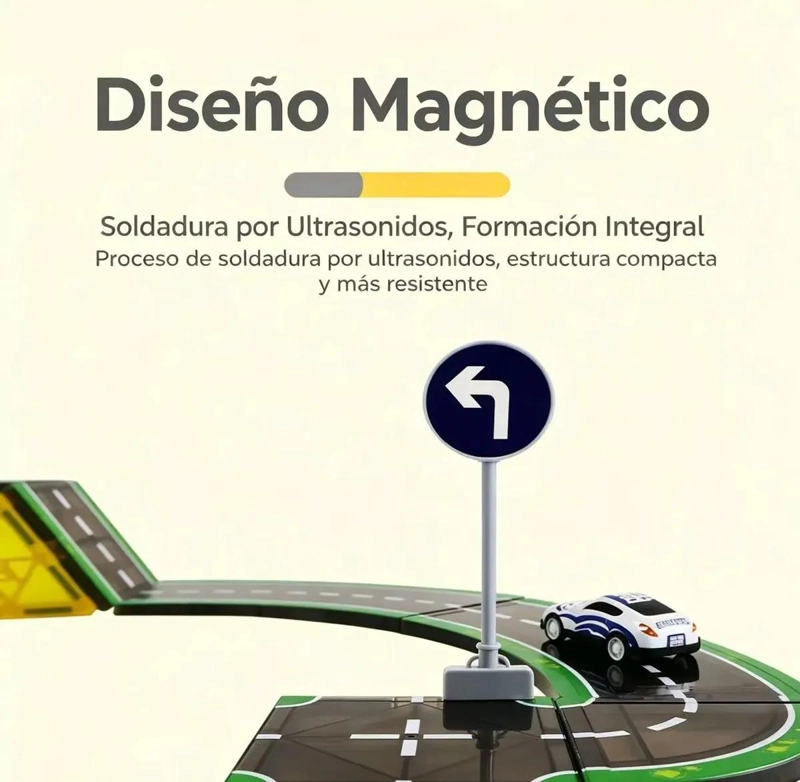 BLOQUES MAGNE TICOS DE CONSTRUCCION PARA PISTAS URBANAS 28 PIEZAS - 2