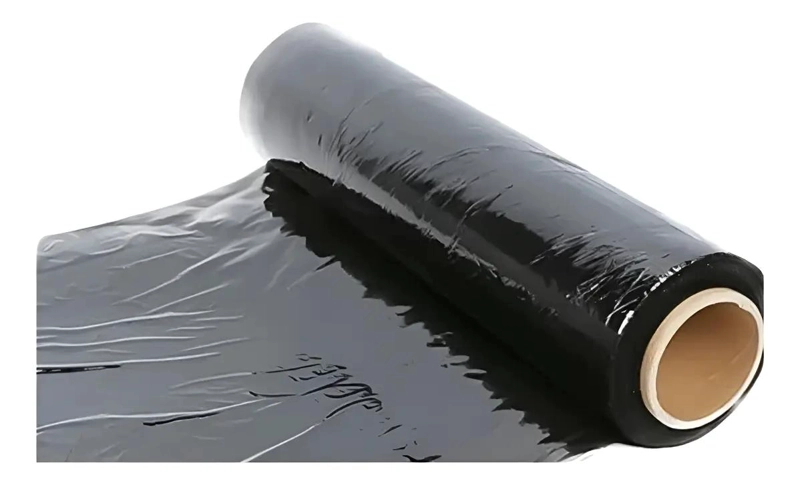 ROLLO DE FILM STRETCH NEGRO DE 300 METROS PARA EMBALAJE - 1