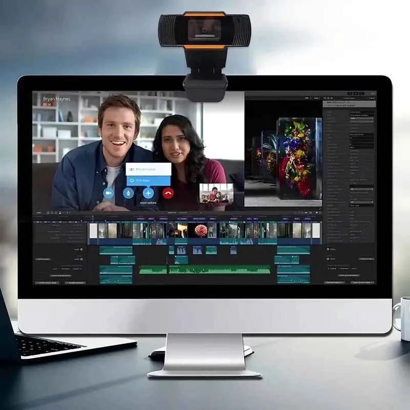 CAMARA WEB HD 720P CON MICROFONO Y ENFOQUE AUTOMATICO - 2