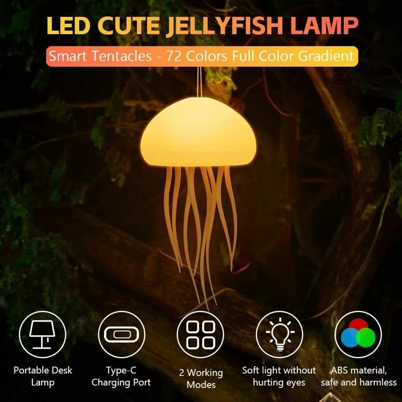 LAMPARA LED MEDUSA RGB CON MOVIMIENTO Y LUZ SUAVE - 3