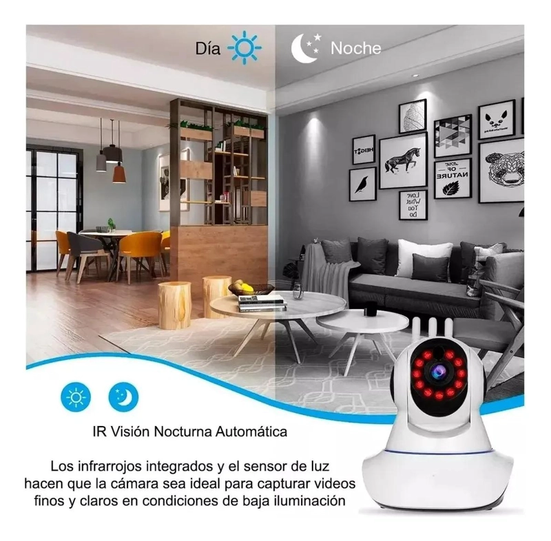 CAMARA IP WIFI HD MOTORIZADA 360° CON VISION NOCTURNA - 2