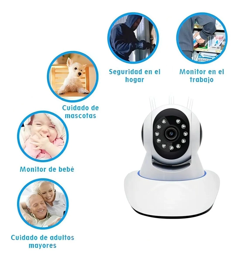 CAMARA IP WIFI HD MOTORIZADA 360° CON VISION NOCTURNA - 5