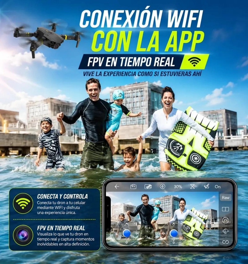 DRONE PLEGABLE CON CAMARA 4K Y GIROS 360° - 5