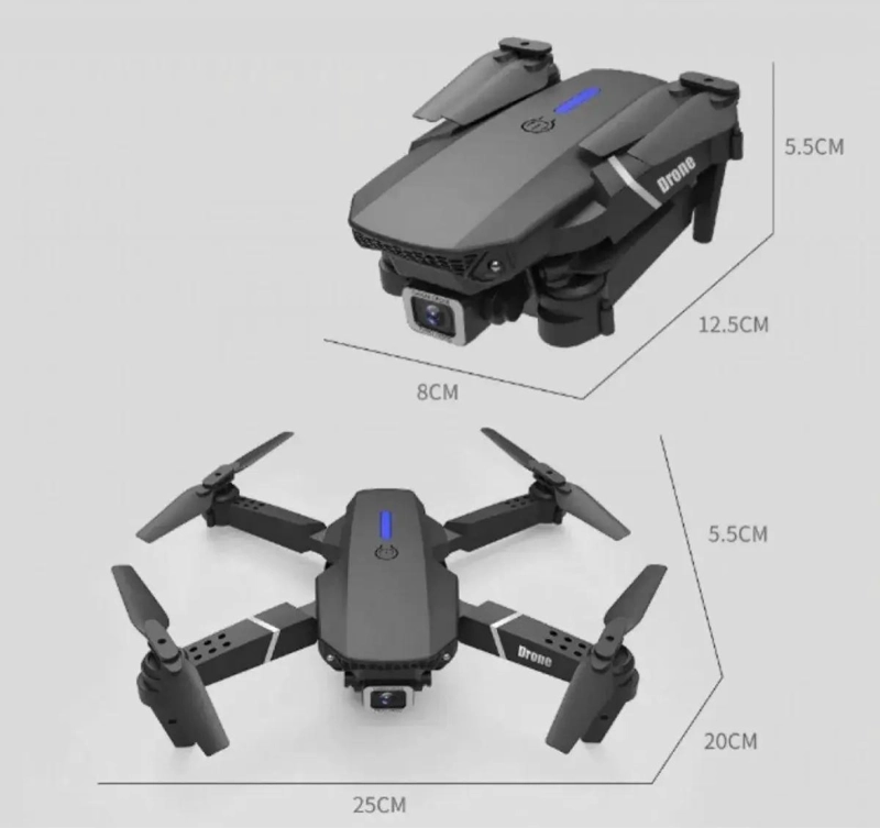 DRON E88 CON CAMARA 4K Y CONTROL REMOTO ERGONOMICO - 4