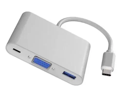 ADAPTADOR TIPO C A VGA Y USB 3.0 HEMBRA ROSE GOLD - 4