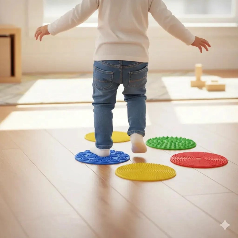 DISCOS SENSORIALES ANTIDESLIZANTES DE 17CM PARA ESTIMULACION - 1