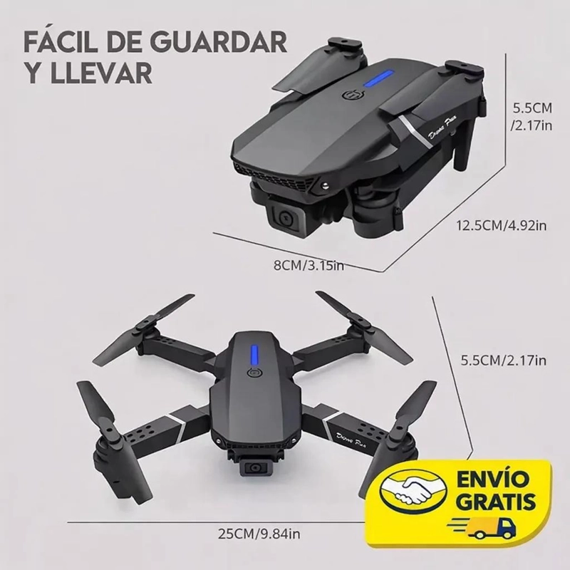 DRON PLEGABLE CON DOBLE CAMARA Y TRANSMISION EN VIVO - 2