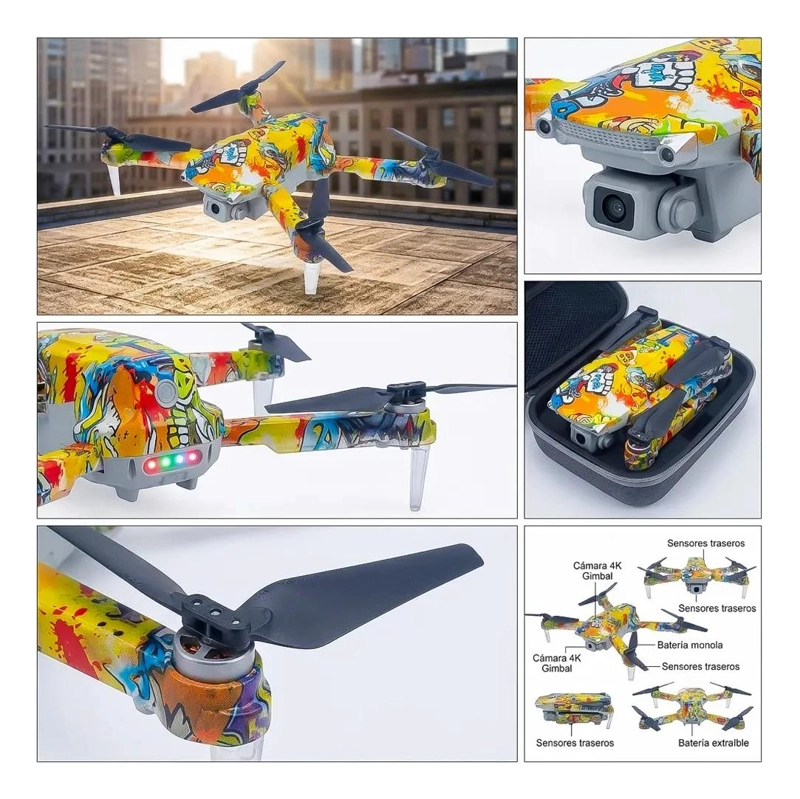 DRONE ART GRAFFITI 4K CON CAMARA Y LED MULTICOLOR - 4