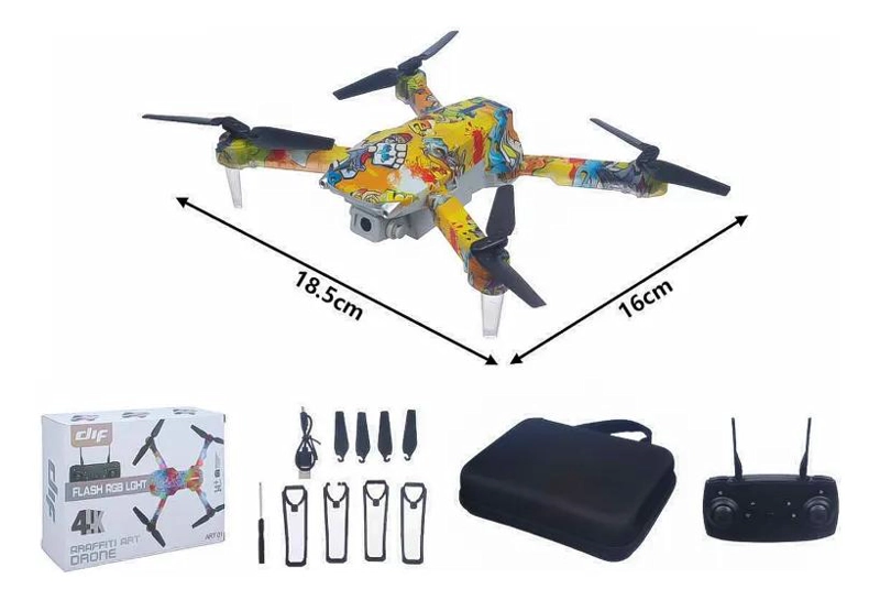 DRONE ART GRAFFITI 4K CON CAMARA Y LED MULTICOLOR - 8