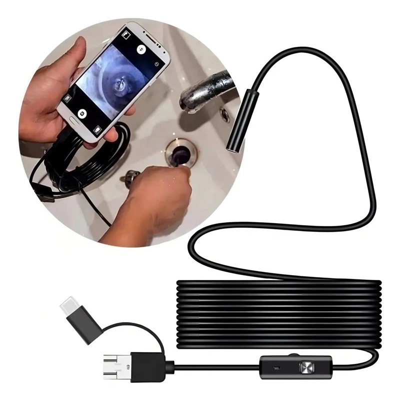 CAMARA ENDOSCOPICA FLEXIBLE USB DE 5 METROS PARA INSPECCION - 7