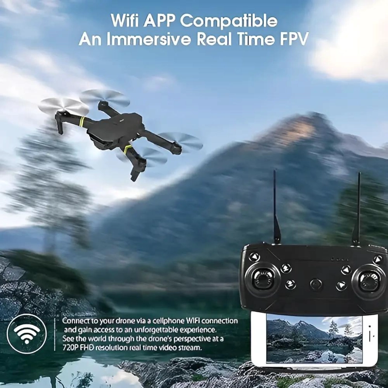 DRONE PLEGABLE CON CAMARA 4K Y CONTROL REMOTO PARA CELULAR - 3