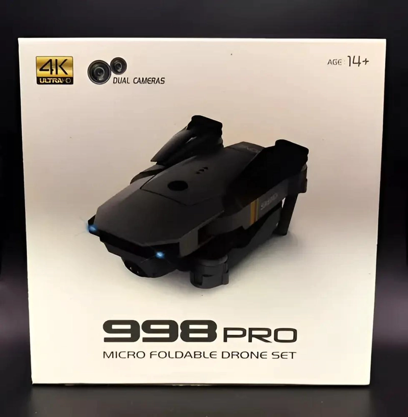 DRONE PLEGABLE CON CAMARA 4K Y CONTROL REMOTO PARA CELULAR - 4