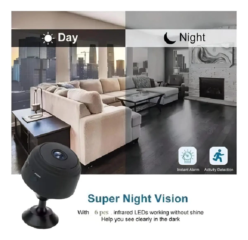 CAMARA ESPIA DE SEGURIDAD CON VISION NOCTURNA Y AUDIO - 6