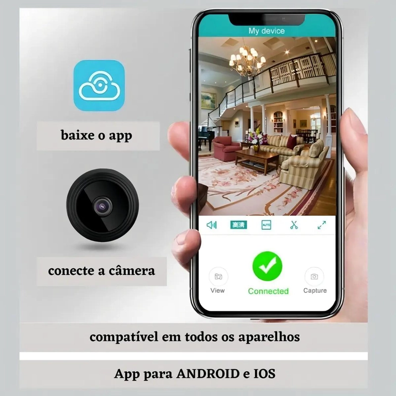 CAMARA ESPIA WIFI VISION NOCTURNA HD 1080P RECARGABLE - 8