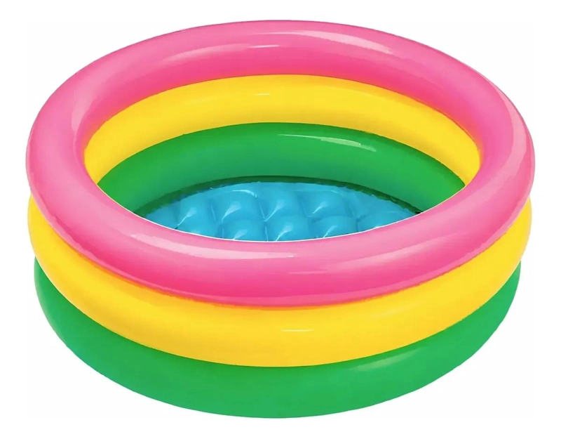 PISCINA INFLABLE ARCOIRIS PARA NIÑOS 61X22CM - 1