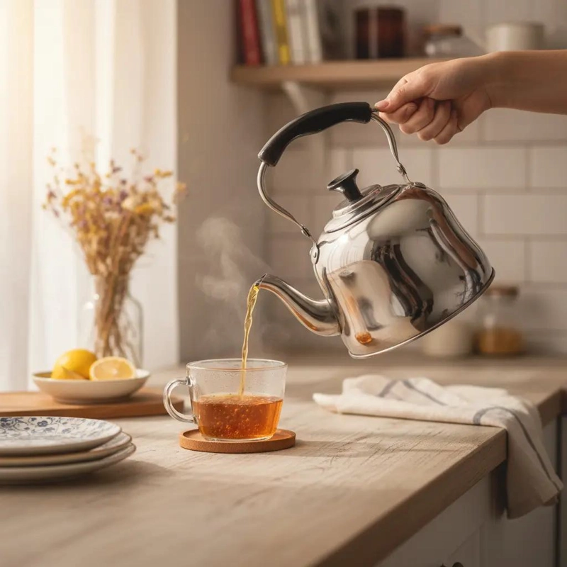 TETERA DE ACERO INOXIDABLE DE 3 LITROS PARA COCINAR - 7