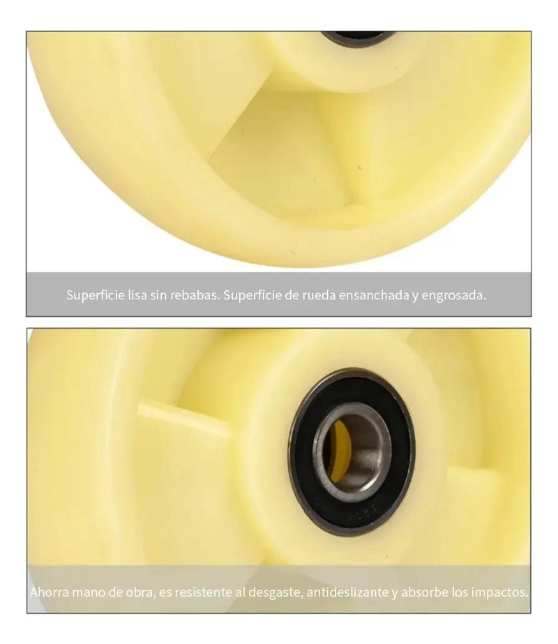 RUEDA PARA TRANSPALETA DE TECHNYL 80X70 MM SOPORTA 600 KG - 3